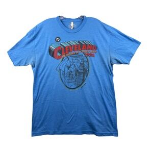 Cleveland Birthplace of a Super Hero Blue T-Shirt Mens XL Vintage Style